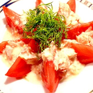 【超簡単】ツナとトマトの春色サラダ